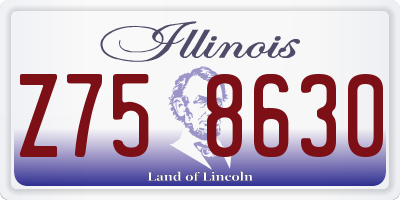 IL license plate Z758630