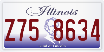 IL license plate Z758634