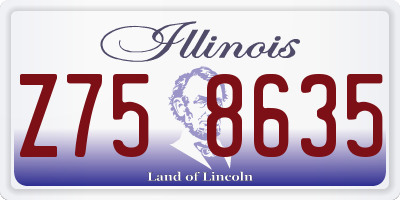 IL license plate Z758635