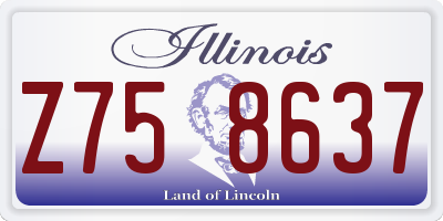 IL license plate Z758637