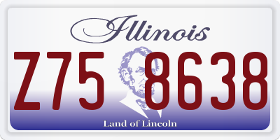 IL license plate Z758638