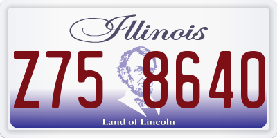 IL license plate Z758640