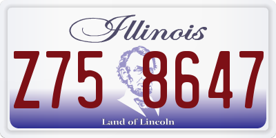 IL license plate Z758647