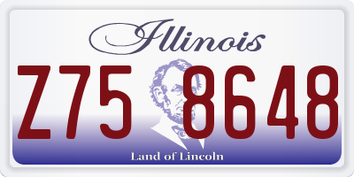 IL license plate Z758648