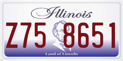 IL license plate Z758651