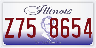 IL license plate Z758654