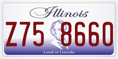 IL license plate Z758660