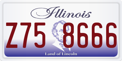 IL license plate Z758666