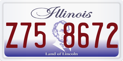 IL license plate Z758672