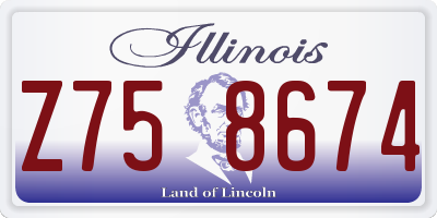 IL license plate Z758674