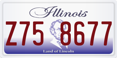 IL license plate Z758677