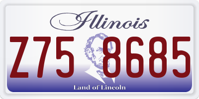 IL license plate Z758685