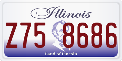 IL license plate Z758686