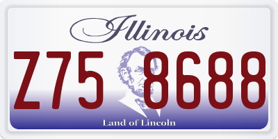 IL license plate Z758688