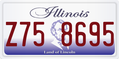 IL license plate Z758695