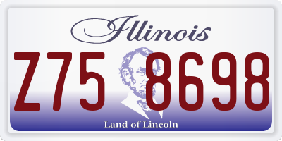 IL license plate Z758698