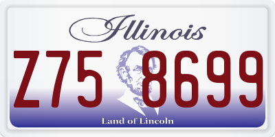 IL license plate Z758699