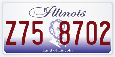IL license plate Z758702