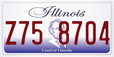 IL license plate Z758704