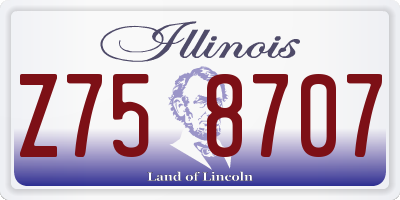 IL license plate Z758707