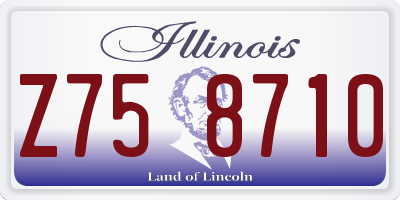 IL license plate Z758710