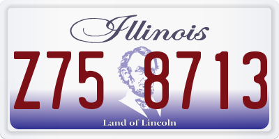 IL license plate Z758713