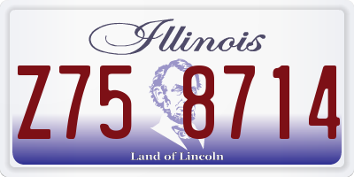 IL license plate Z758714