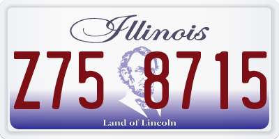 IL license plate Z758715