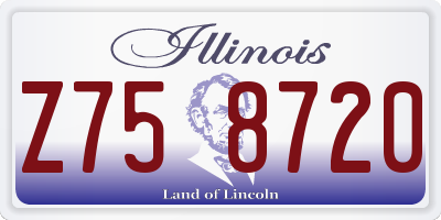 IL license plate Z758720