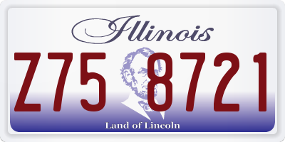 IL license plate Z758721