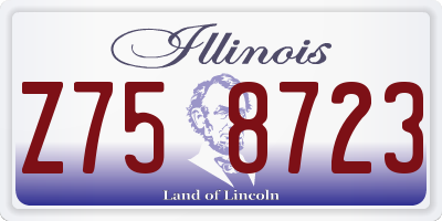 IL license plate Z758723