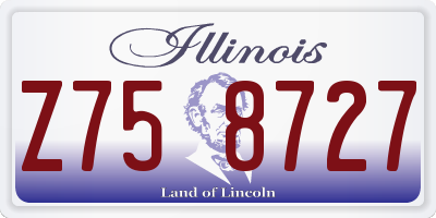 IL license plate Z758727