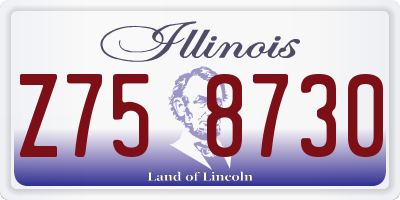 IL license plate Z758730
