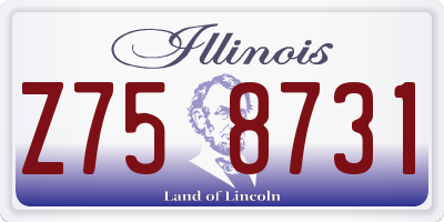 IL license plate Z758731