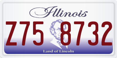 IL license plate Z758732