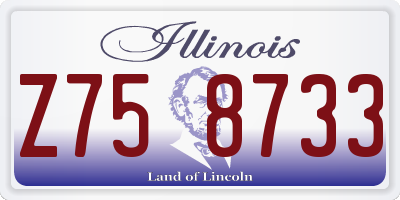 IL license plate Z758733