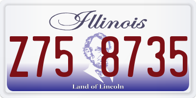 IL license plate Z758735