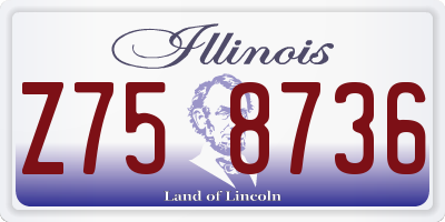 IL license plate Z758736