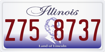 IL license plate Z758737