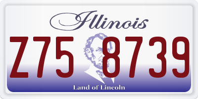 IL license plate Z758739