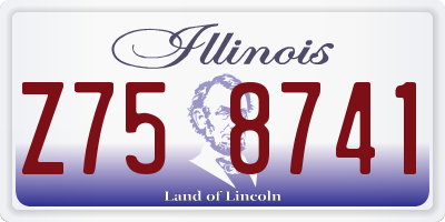 IL license plate Z758741