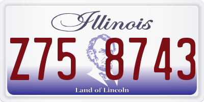 IL license plate Z758743