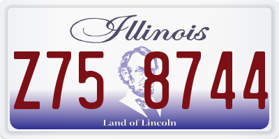 IL license plate Z758744