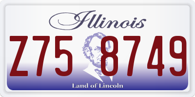 IL license plate Z758749