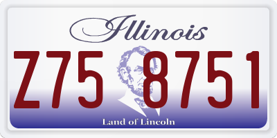 IL license plate Z758751