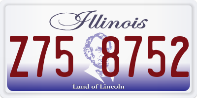IL license plate Z758752