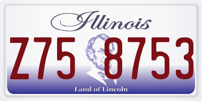 IL license plate Z758753