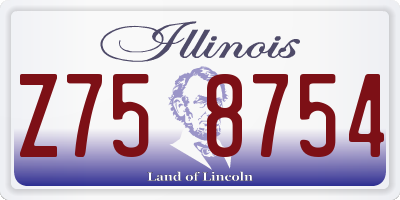 IL license plate Z758754