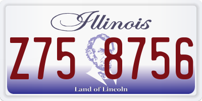 IL license plate Z758756