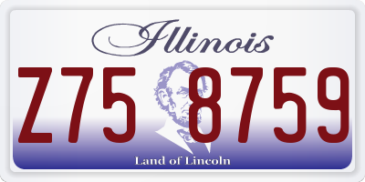 IL license plate Z758759